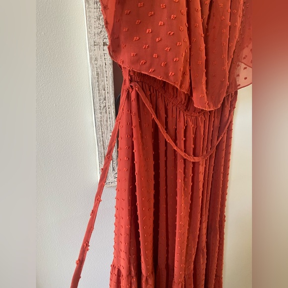 Orange Ruffled Dress - Picture 3 of 6